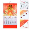 Calendrier suspendu calendrier 2024 chinois du Nouvel An mural suspendu calendrier de l'année lunaire traditionnelle pour la maison avec dragon 2024 année