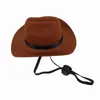 Vêtements de chien 1pcs chapeaux de compagnie cosplay accessoires amazon cowboy occidental pour chiens et chats