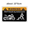 Atualizar novo aviso de novidade NÃO Toque em minha motocicleta Decal