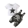 Vêtements Ensembles de vêtements d'été pour garçons Star Cotton Coton Corniteux Tops Global Fashon Camouflage né bébé fille 3-24 mois