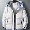 Vestes pour hommes rembourrage parkas froids à capuche pour hommes modèles hivernaux 2024 Homme Promotion de manteau rembourré lourd en vêtements externes