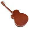 Gitaar vol sapele hout f gat 40 inch elektrische akoestische gitaar folk gitaar matte bruin 6 strings gitaar houten gitaar met gitaar pick -up