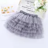 Tutu Dress Hot Baby Girls Tulle Tutu Skirt Ballerina Pettiscirt Fluffy Ballet Ballet Jains for Party Dance Princess Girl Tulle Clothes D240507