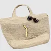 Beach bag designer tote bag for womens raffias shoulder bags icare maxi Sac Luxe weekend shopping staw bag hand embroidered hollow out retro te051 H4