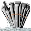 Electric Shavers Kemei Waterproof 11 in 1 Mens Grooming Kit Electric Beard Trimmer Cordless Razor Hair Clippers Rechargeable Nose Trimmer T240507