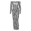 Abiti sexy urbani anjamanor zebra stampe da spalla lungo slve slve bodycon abito clubwear abiti di compleanno sexy per donne autunno 2023 d70cc29 t240507