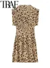 Vestidos casuais gal mulheres club de leopardo mangas tanque feminino feminino largo ombro uma linha mini vestido 2024 verão y2k