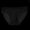 Underpants Arrival Men's Briefs Ice Silk Plus Size Underwear Sexy Seamless Breathable Low Waist Panties Shorts 2XL 3XL