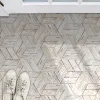 Adesivos de 1,6 mm de espessura de espuma hexagonal de espuma adesivos de cozinha banheiro adesivo renovador de madeira de madeira de mármore papel de parede decoração de casa