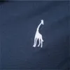 アイオペソンコットンメンズポロスジラフィー刺繍半袖ポロシャツ高品質のブランドデザイン衣類240430