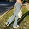 Женские джинсы мешковатые груз низкий рост прямых джинсовых брюк женщина Жан Лето Женские Шорты Ковбойские брюки для женской одежды городской