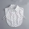 Bow Ties Polka Dots Shirt Collier détachable pour femmes Blouse de chemisier Tops Fake Femelle Amovable Flasy Accessoire