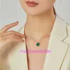 Designer Luxury 1to1 Necklace Vancllf originale Clover Womens 2024 Corea Elegante e alla moda Accessori per catene versatili della catena versatile Best Friend