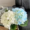 Flores decorativas Simulação hidratante Bolas de hortênsia com um toque de 176 peças Decoração de casamento de flores azul grande Livin