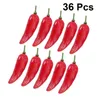 Decoratieve bloemen 36 pc's Dining Room Chiliation Chili Model AR Red Fake Vegetable Simulation Artificical