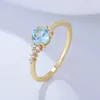 Cluster Rings Fulsun Factory Direct Italiaans Modern Style Design Groothandel natuurlijke diamant saffier verlovingsring voor vrouw