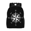 Backpack Compass Laptop Men Women Fashion Book Bag voor schoolschoolstudent nautische tas