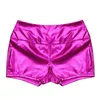 Frauen Shorts Mode Frauen glänzende metallische hohe Taille sexy schlanke Sommerhose Elastizität Erwachsener weiblicher Cheer -Tanzparty Clubwear