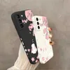 Mobiele telefoons Peach Bunny Phone Case voor Galaxy S23 S22 S21 S20 Ultra Plus Fe S10 S9 S10E Note 20 Ultra 10 9 Plus Cover