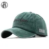 Ball Caps FS Vintage Khaki Green Women Baseball Caps Wysokiej jakości bawełniane mężczyźni czapka Summback Hip Hop Dad Hat Casquette Homme 2024 Y240507