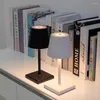Tafellampen oplaadbaar 3 kleuren Stepless Diming bureaulamp 5000 mAh draagbare LED voor restaurant slaapkamer bars Home Patio Outdoor