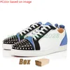 Top Quality Designer Dress Shoes Luxury Low Top Black White Leather Sneakers Fashion woman heels Loafers Spikes Casual women men trainers