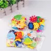 Fridge Magnets 12 cute baby freezing magnets wooden cartoon magnetic animal refrigerant magnets colorful childrens baby toys WX