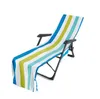 Couvercle de chaise couverture de chaise de plage rayures couleurs absorbantes serviette de plage à fibre ultra fin