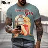 T-shirts masculins Summer Retro Girl Garage Style 3D Mens T-shirt Fashion Casual Round Cou Short Street Vêtements Hip-Hop T-shirtl2405 à manches courtes