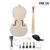 Accessoires Mugig 4/4 3/4 1/2 1/4 1/8 Größe natürlicher massiver Holz Akustik DIY Geigen Kit Fichte Maple Fiddle Hals Aluminiumlegierungen Tailrobies Set Set