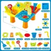 25 Stücke 4-in-1 Strand Wassertisch Spielzeug Childrens Wasserspiel Spielzeug Sommer Outdoor Spaß Spielaktivitäten Sensors Game Tisch Spielzeug Geschenke 240424