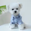 Odzież dla psa Mała jeansowa koszula Pet Cute Desinger Ubranie jesienna wiosna Szczenię Puppy uprzężę kota kurtka Yorkshire Chihuahua pudle