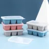 Strumenti estate 6 vassoi per produttori di silicone con coperchi mini cubetti di ghiaccio piccoli produttori di ghiaccio a muffa quadrata vasche per gelati per cucina accessori