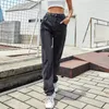 Jeans pour femmes y2k mode femelle sauvage décontractée couleur solide détendue ajusté pantalon de style droit lavé pantalon haute taille streetwear