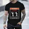 Erkekler Tişörtler Erkekler T-Shirt Üst Uyarı Bana İşimi Nasıl Yapacağımı Söyleme Baskısı Siyah Artı Boyut T-Shirt TS Mekanik Tasarım Erkek Tshirt Üstler T240506