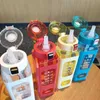 Cups Dishes Utensils 700Ml plastic water cup portable rope Internet celebrity square sports fitness water bottle straw cupL2405