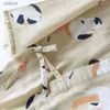 Vêtements de nuit pour femmes New Japonais Kimono Two-Piece Couple Pyjamas Mens and Womens Cotton Pure Kitten Kitten Ultra-Thin Home Service WX