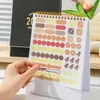Kalender Englisch Planungskalender leicht zu erinnern 2024 Morandi Color Self-Discipline.Kreativer Kalender mit Multifunktionsdruckprodukten