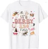 Women's T Shirts Vintage It's Derby 150 Yall 150th Horse Racing KY Day T-Shirt Talk To Me Funny Lover Graphic Tee Tops