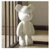 Miniatures bricolage peinture créative fluide violent ours blanc blanc moule moule poupée de poupée