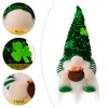 Miniaturas do dia de St Patrick Gnome Light Light Up Irish Gnomes