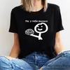 Frauen T-Shirt Russian Letter Print Women T Shirt Top Funny Brain Graphic Tee Lady Casual Basis O-Neck weißes Hemd Kurzschleife T-Shirt D240507