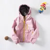 Kinderen Fleece Jackets Kids Waterdicht Softshell Jacket jongens meisjes winddichte sportkleding buiten wandelen camping cooded hiking jas 2-12 jaar