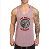 Camas de tanques masculinos Los Pollos Hermanos Funny Fitness Fitness Fitness Tank Tops Mens Bodybuilding Sport Slveless Camiseta Cotton Gymy Gym Running Y240507