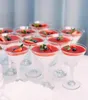 Disposable Dinnerware 7oz 1984g Plastic Martini Glass 60pcs Transparent Mini Dessert Wine Glass5340968