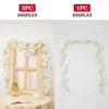 Decorative Flowers Wreaths 175cm Cherry Blossom Sakura Artificial Flowers Garland Wedding Arch Silk Fake Plants Vine Garden Backdrop Party Decoration