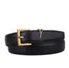 Riem voor vrouwen echt leer van 3 cm breedte hoogwaardige mannen designer riemen buckle cnosme dames taillband cintura ceintures 6 kleur