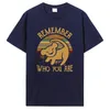 Män rolig t-shirt mode tshirt Kom ihåg vem du är vintage lejon king kvinnor t-shirt streetwear 240429
