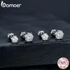 Brincos de pântano Laboratório de corte circular brilhante D-corado Made Diamond 925 Brincos de prata de ouro para mulheres 240507