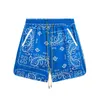 Chaopai rhude micro label ethnique de cajou de cajou décontracté shorts de séchage rapide pour hommes et femmes high street plage élastique capris